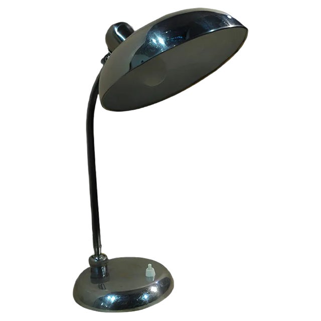 Adjustable Chromed Brass Table Lamp from Seminara Torino, 1950s For Sale