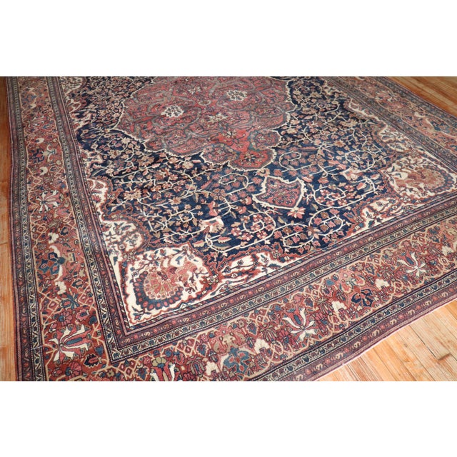 Zabihi Collection 19th Century Persian Sarouk Ferehan Rug - 8'4" x 11'11" For Sale - Image 10 of 12