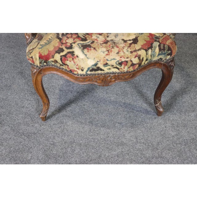 Set 4 Antique Fantastic Louis XV Style Needle Point Side Chairs For Sale - Image 16 of 16