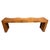 Andrianna Shamaris Modern Organic Teak Wood Wave Bench For Sale