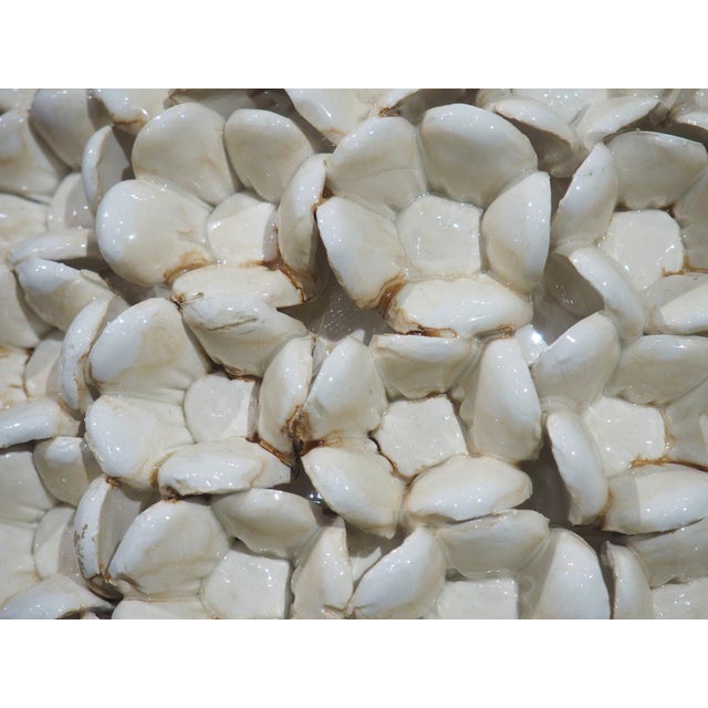 Pair of Tall Italian Pyramidal Creamware Topiaries, H-28 Inches For Sale - Image 14 of 18