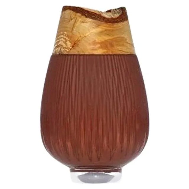 Terracota Frida with Fine Cuts Stacking Vase by Pia Wüstenberg For Sale - Image 6 of 6