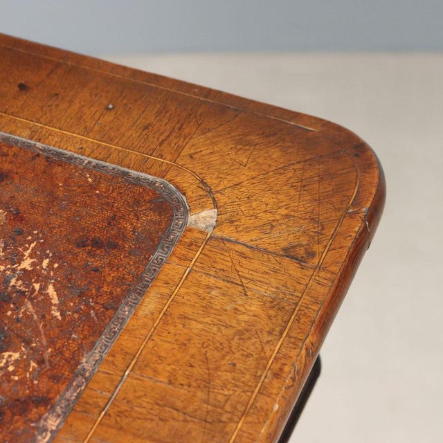 Brown Italian Writing Desk in Cherrywood For Sale - Image 8 of 10