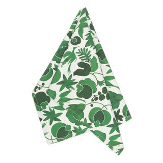Wildbird Verde in Cotton Dishtowel For Sale