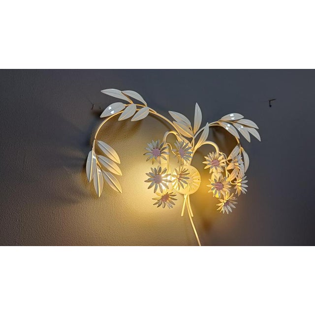 Vintage Floral Wall Lamp attributed to Hans Kögl, 1970s For Sale - Image 10 of 14