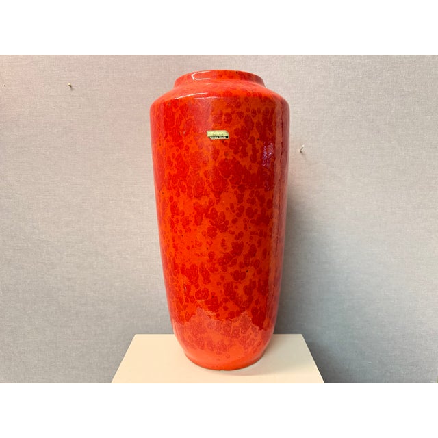Vintage 517-50 Orange Fat Lava Floor Vase from Scheurich, 1970s For Sale - Image 16 of 16
