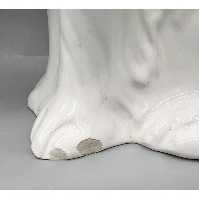 Mid 20th Century 20th C. Portuguese Staffordshire Style Spaniel Dogs – Black & White – English Cottage / Mantel Decor For Sale - Image 5 of 10