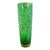 1970s Tall Green Cut to Clear Murano Glassware Vase For Sale