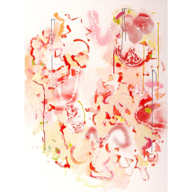Gina Werfel Contemporary Abstract Acrylic and Spray Paint on Canvas "Lace" by Gina Werfel For Sale - Image 4 of 4