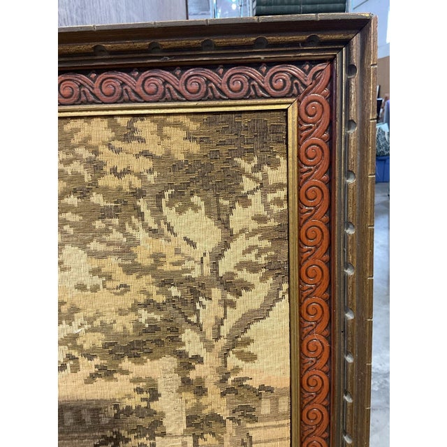 1920s Monumental 6-Foot European Goya Tapestry "The Spanish Dance" in Deep Carved Wood Frame For Sale - Image 5 of 6