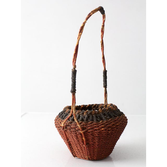 Antique Southeast Asian Folk Art Basket For Sale - Image 9 of 14