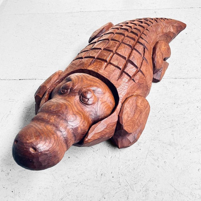 Decorative Crocodile Woodcarving, Japan, 2004 For Sale - Image 18 of 18
