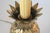 Vintage Footed Brass Pineapple Table Lamp W/ Wood Base For Sale - Image 9 of 13