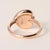 Contemporary Fidia Firenze Black Enamel Heart & Diamond Ring in 18k Rose Gold, Size 5.5 For Sale - Image 3 of 4