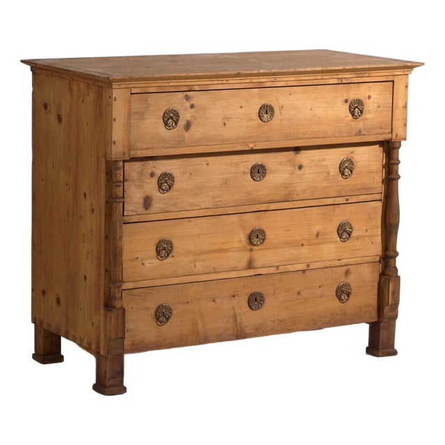 Antique Pine Chest of Drawers by Amaru For Sale