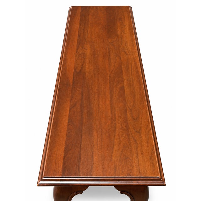 Wood Ethan Allen Queen Ann Console Table For Sale - Image 7 of 7