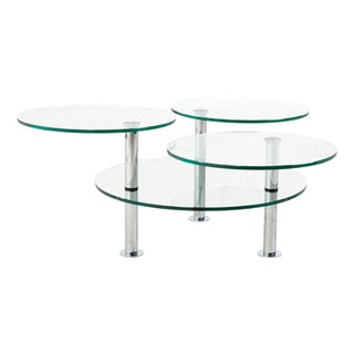 K 180 Coffee Table in Glass and Chrome from Ronald Schmitt For Sale