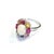Ruby Red Bochic “Orient” Vintage Opal , Ruby, Tourmaline & Sapphires Ring 18K & Silver For Sale - Image 8 of 9