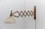 Wood Scandinavian Scissor Wall Lamp in Wood and Fabric, 1960s For Sale - Image 7 of 18