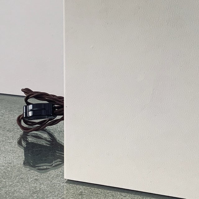 Wood Bloc' Parchment Lamp With Parchment Paper Shade by Design Frères For Sale - Image 7 of 12