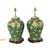 Vintage Brunschwig & Fils Hand-Painted Green Ceramic Pig Table Lamps - Pair For Sale - Image 11 of 11