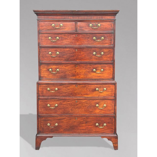 Untouched 18th-century george iii period mahogany chest on chest or tallboy a superb and completely untouched late 18th-...