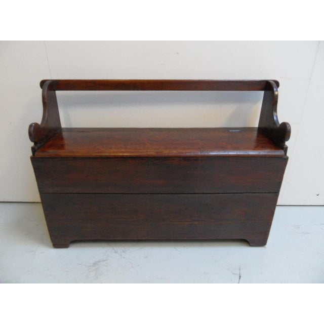 Antique Bench with Drawers For Sale - Image 11 of 11