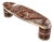 "Melagrana" Coffee Table With Burl Walnut and Bronze Details For Sale