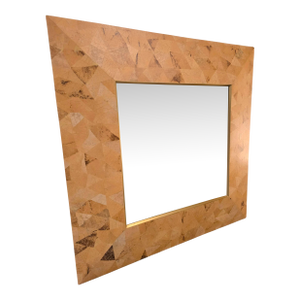 Large Vintage Coconut Shell Mirror