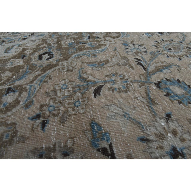 Persian 1970s Vintage Persian Handknotted Wool Brown Oversize Area Rug For Sale - Image 3 of 11