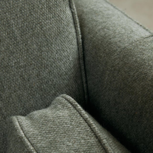 Green Mid-Century Cherry Wood Three-Seater Sofa For Sale - Image 8 of 17