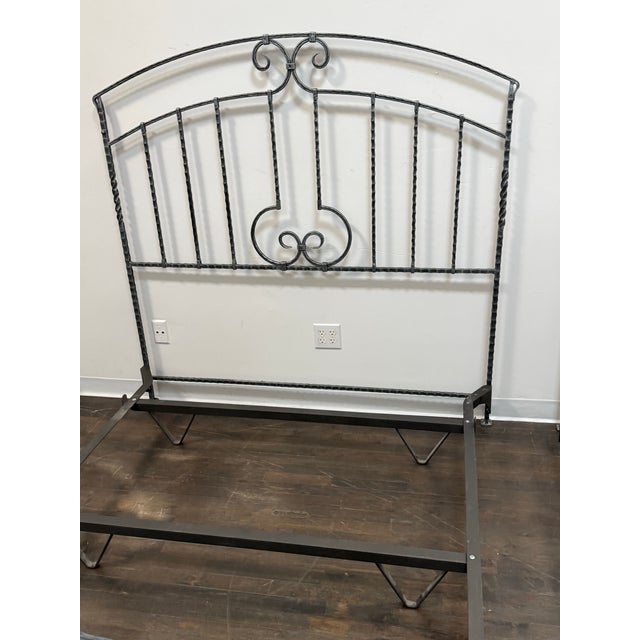 Claudio Rayes Full Size Claudio Rayes Wrought Iron Bed Frame, Model 28 For Sale - Image 4 of 12