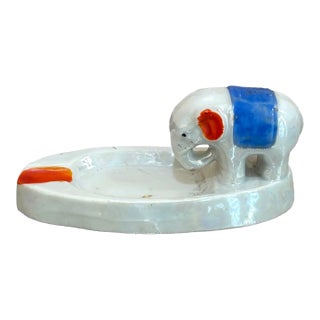 1920s Lusterware Ceramic Elephant Ash Tray For Sale