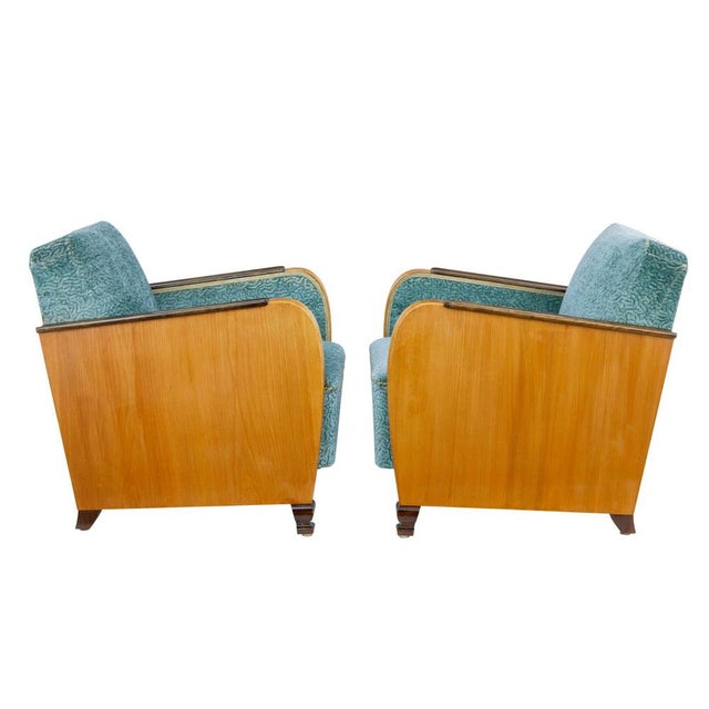 Swedish Art Deco Elm and Birch Armchairs, 1930s, Set of 2 For Sale - Image 3 of 7