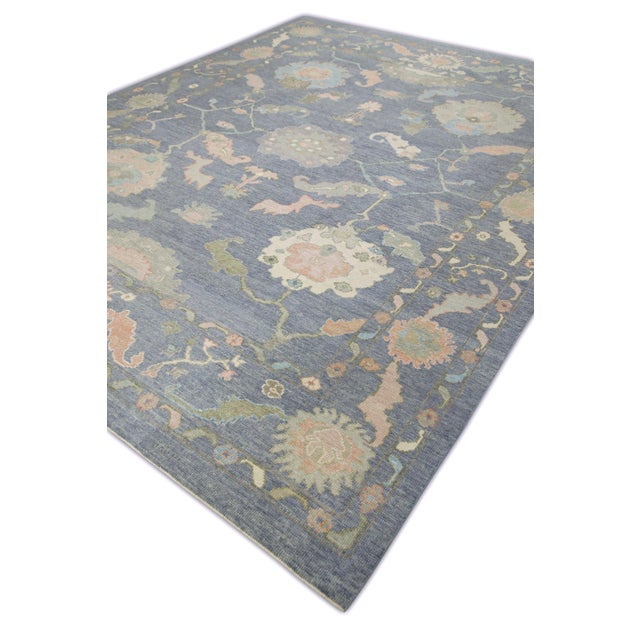 Early 21st Century Oriental Hand Knotted Rug Turkish Oushak 9'4" x 12' For Sale - Image 5 of 7