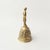 Gold Antique Belgian Flemish Figurative Brass Table Bell, 1890 For Sale - Image 8 of 13