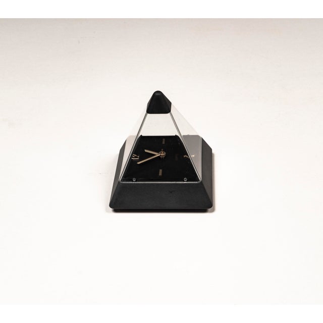 Black Pyramid Clock by Hidekatsu Nomizu for Tochigi Tokei, 1989 For Sale - Image 8 of 18