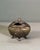 A beautiful square footed incense holder decorated with leaves made by Kronheim & Oldenbusch.