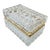 Large Mid Century French Crystal Casket Jewelry Box For Sale