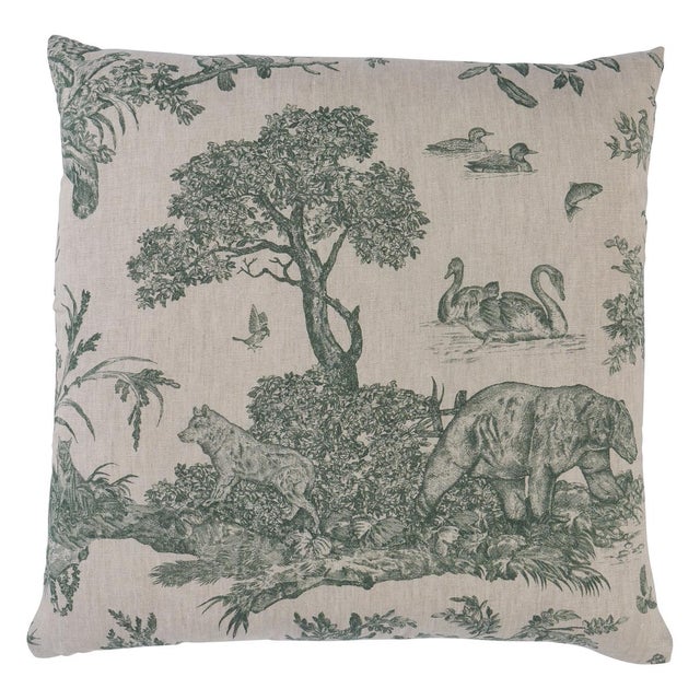 This pillow features Western Toile with a knife edge finish. Inspired by an 18th-century Jean-Baptiste Huet toile in our...