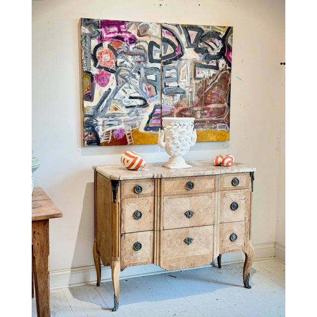 Contemporary Abstract Diptych Painting on Canvas For Sale - Image 3 of 11