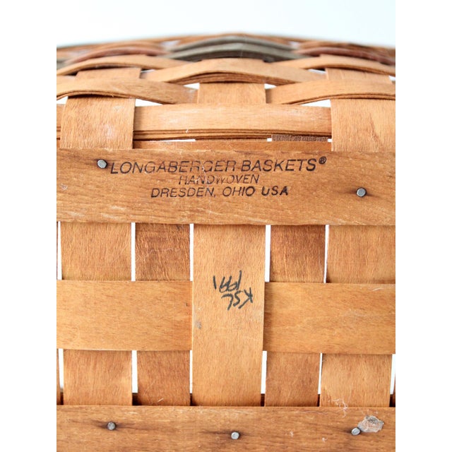 1991 Lonaberger Market Basket With Handle For Sale - Image 12 of 12