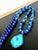 Artisan One-of-a-Kind Gemstone Necklace With Vintage Arizona Turquoise, Lapis Lazuli & Blue Chalcedony For Sale - Image 16 of 18