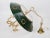 Bottle Green 1960s Empire Bouillotte Brass Chandelier With Green Tole Shade For Sale - Image 8 of 14