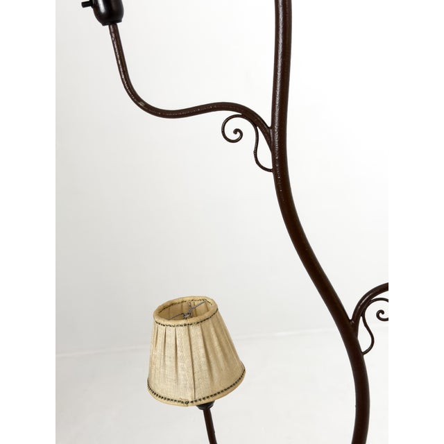 Swedish Grace Sculptural Floor Lamp attributed to Tor Wolfenstein for Bjerkås, Sweden, 1930s For Sale - Image 10 of 12