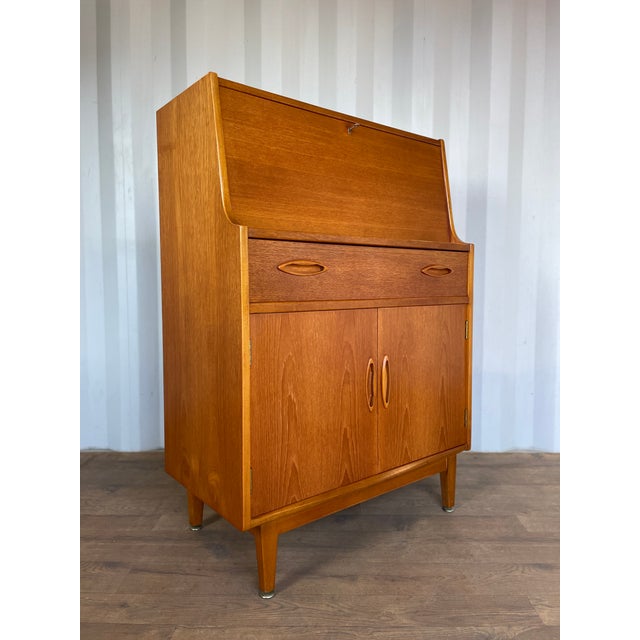Mid-Century Teak Bureau with Fall Front from Jentique, 1960s For Sale - Image 6 of 7