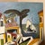 Textile Vintage Pablo Picasso Mediterranean Landscape Canvas Litho Painting For Sale - Image 7 of 7