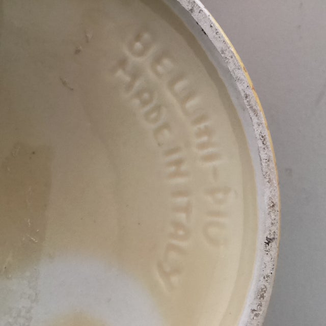 Vintage Ceramic Vase Hand Painted Handcrafted by Bellini Piu Art Studio Pottery Italy For Sale - Image 10 of 12