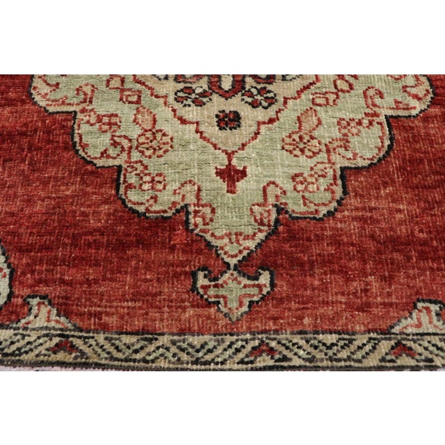Vintage Turkish Oushak Rug, 03'07 X 11'08 For Sale - Image 4 of 9