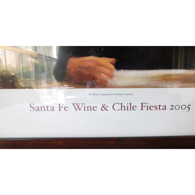 2005 Susan Contreras Signed Lithograph Sante Fe Wine & Chile Festival Framed Wall Art For Sale In West Palm - Image 6 of 10